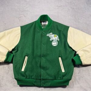 Rare Vintage 80’s 90’s Oakland Athletics Chalk Line Varsity Jacket Size XL🔥